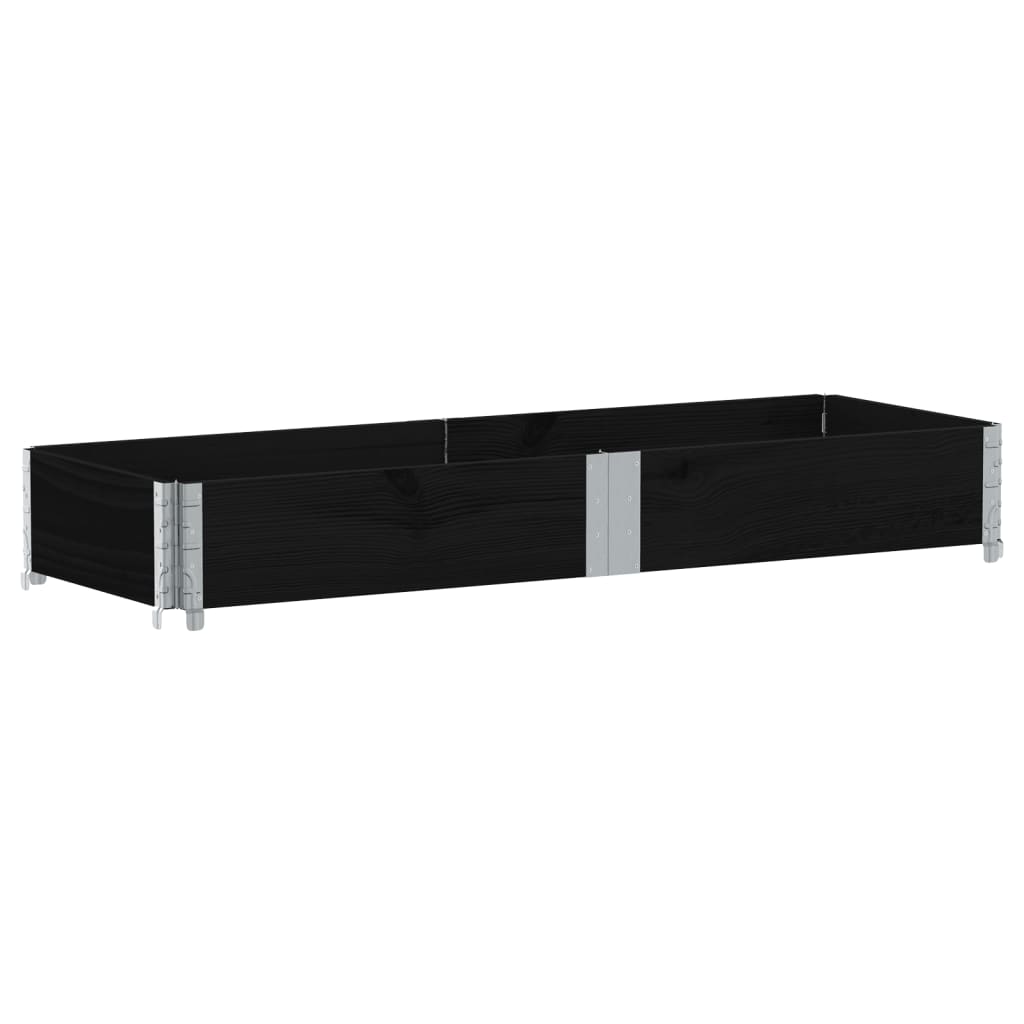 Hageplantekasse svart 150x50 cm heltre furu