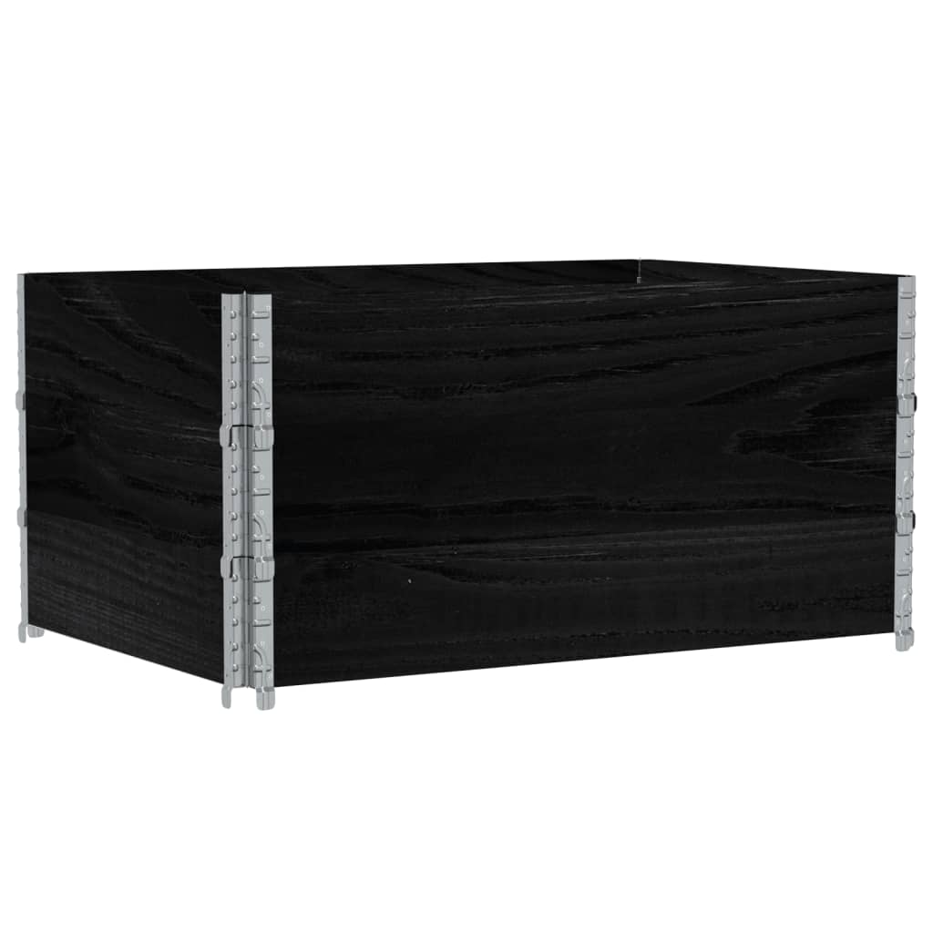 Plantekasse svart 120x80 cm heltre furu
