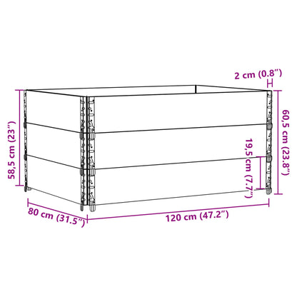 Plantekasse svart 120x80 cm heltre furu