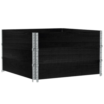 Plantekasse svart 100x100 cm heltre furu
