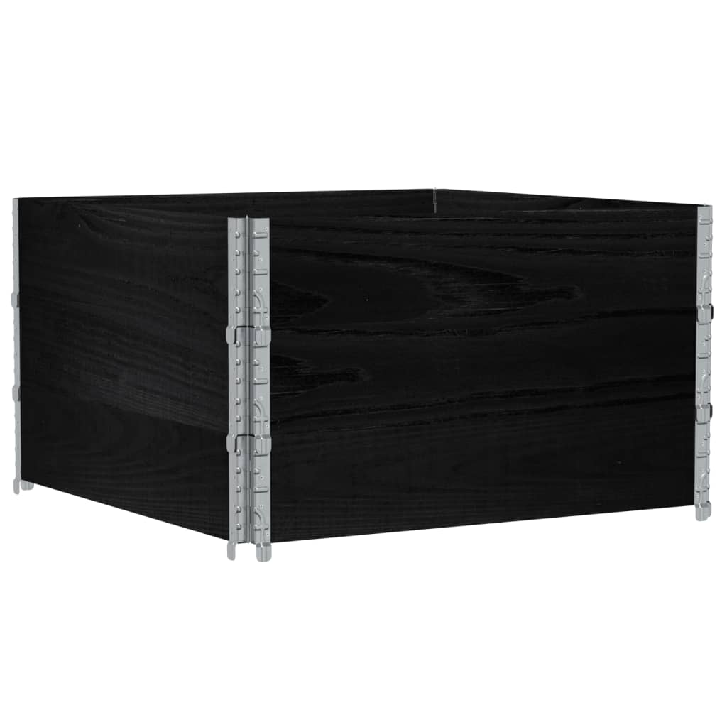 Plantekasse svart 100x100 cm heltre furu