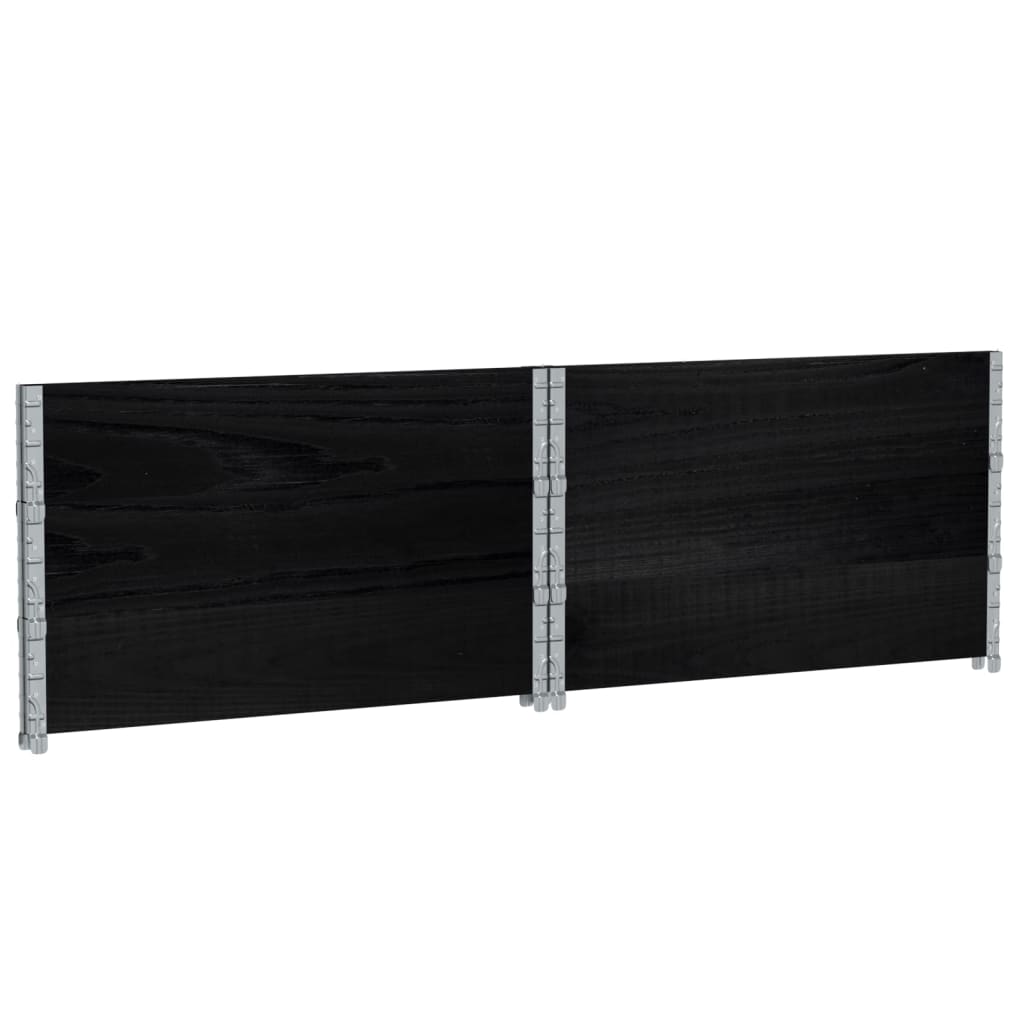 Plantekasse svart 100x100 cm heltre furu
