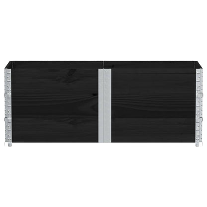 Hageplantekasse svart 150x50 cm heltre furu