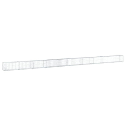 Gabionkurv med deksel 1000x50x50 cm galvanisert jern