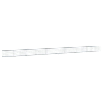 Gabionkurv med deksel 1000x50x50 cm galvanisert jern