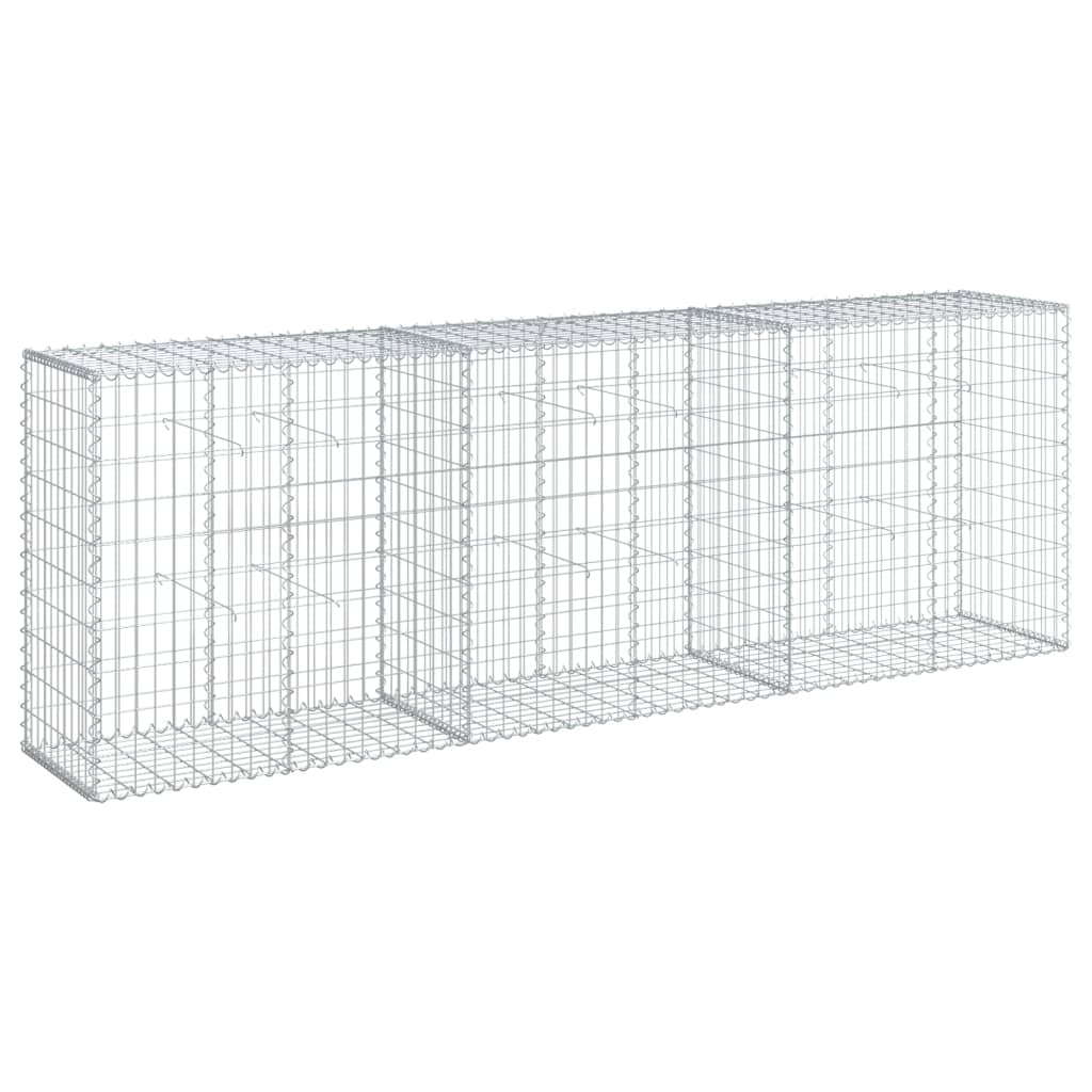 Gabionkurv med deksel 300x50x100 cm galvanisert jern