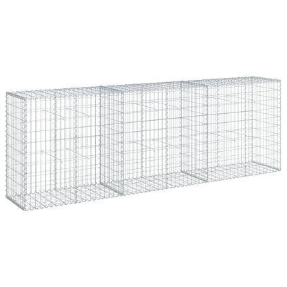 Gabionkurv med deksel 300x50x100 cm galvanisert jern