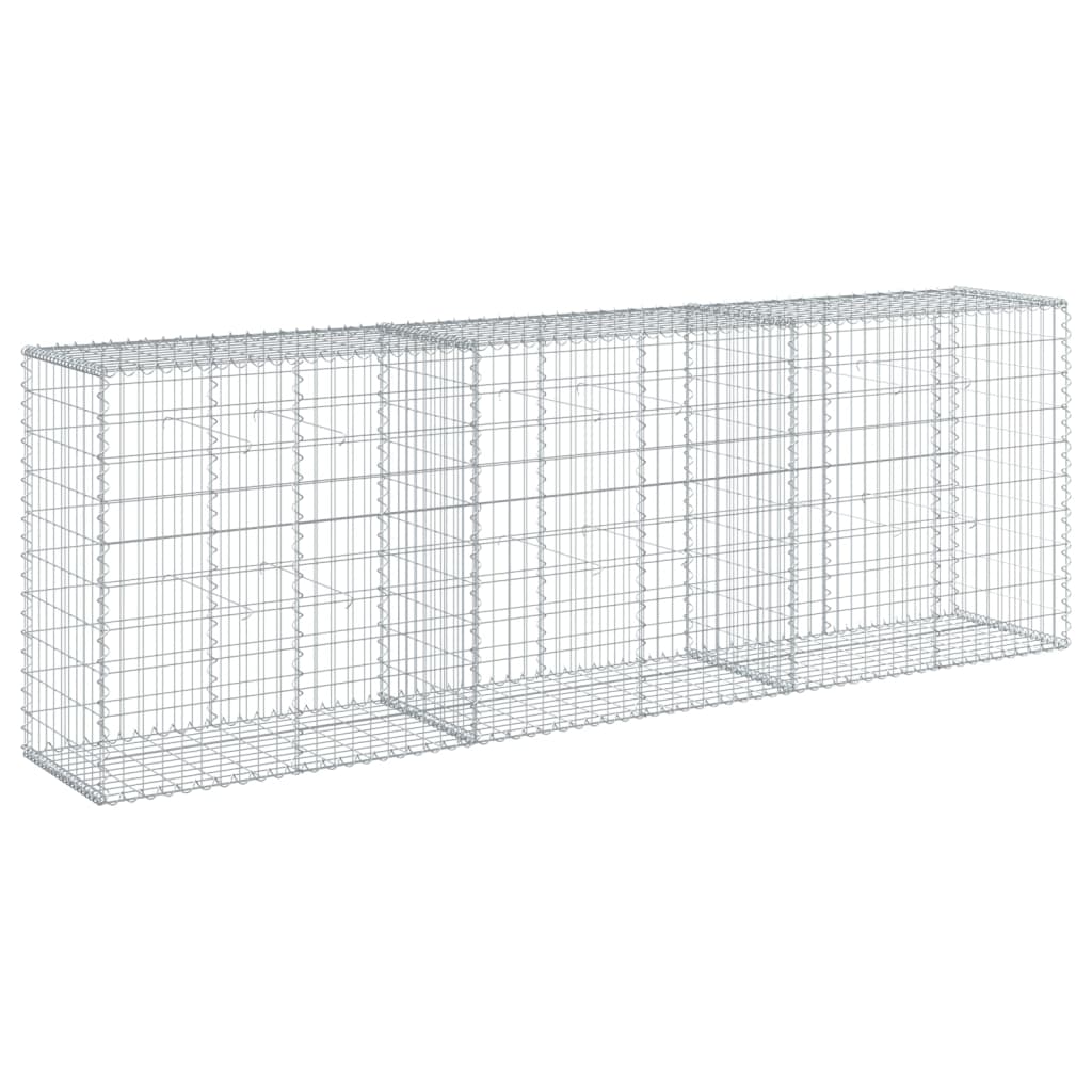 Gabionkurv med deksel 300x50x100 cm galvanisert jern