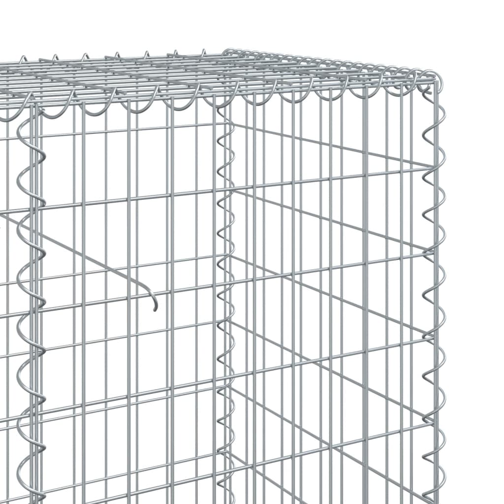 Gabionkurv med deksel 300x50x100 cm galvanisert jern