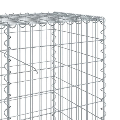 Gabionkurv med deksel 300x50x100 cm galvanisert jern