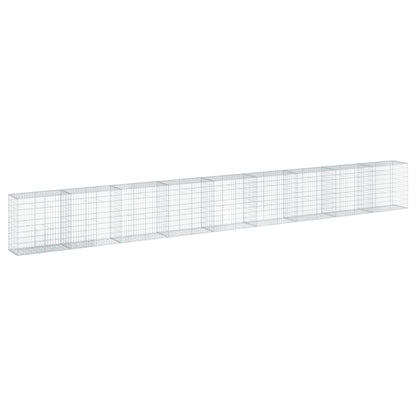Gabionkurv med deksel 900x50x100 cm galvanisert jern