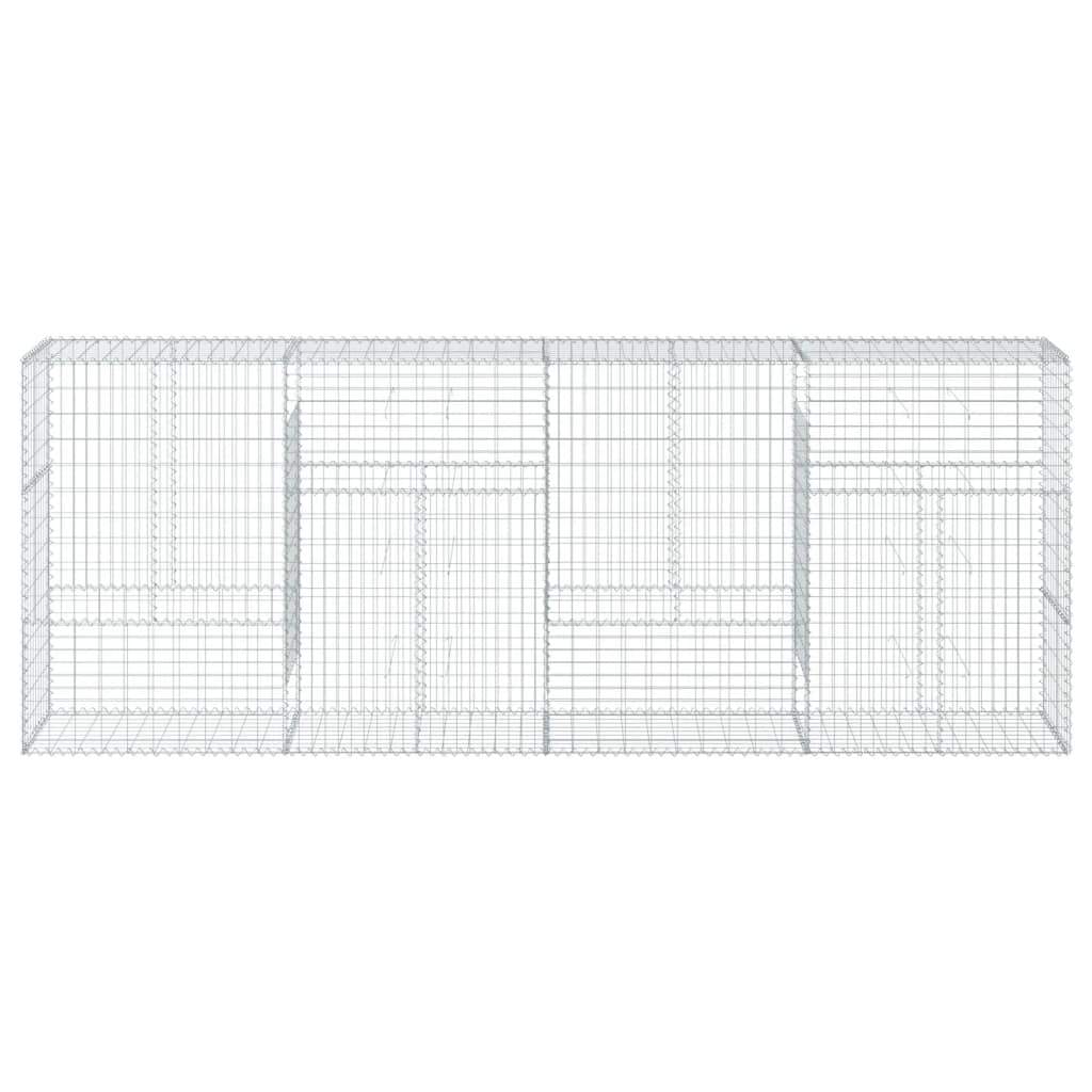 Gabionkurv med deksel 400x50x150 cm galvanisert jern