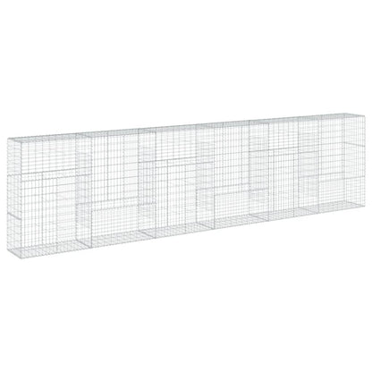Gabionkurv med deksel 600x50x150 cm galvanisert jern