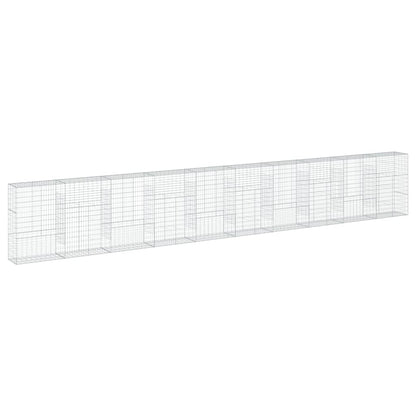 Gabionkurv med deksel 1000x50x150 cm galvanisert jern