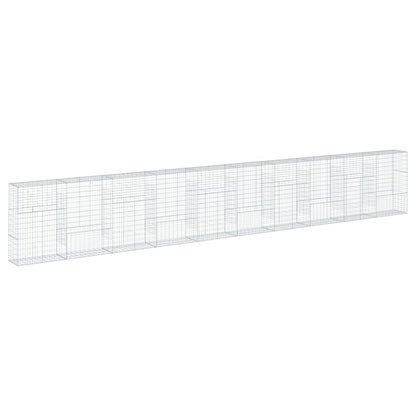 Gabionkurv med deksel 1000x50x150 cm galvanisert jern