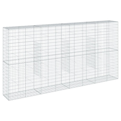 Gabionkurv med deksel 400x50x200 cm galvanisert jern