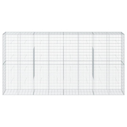 Gabionkurv med deksel 400x50x200 cm galvanisert jern