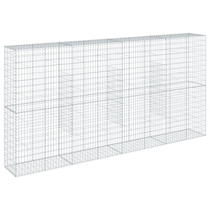 Gabionkurv med deksel 400x50x200 cm galvanisert jern