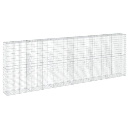 Gabionkurv med deksel 600x50x200 cm galvanisert jern