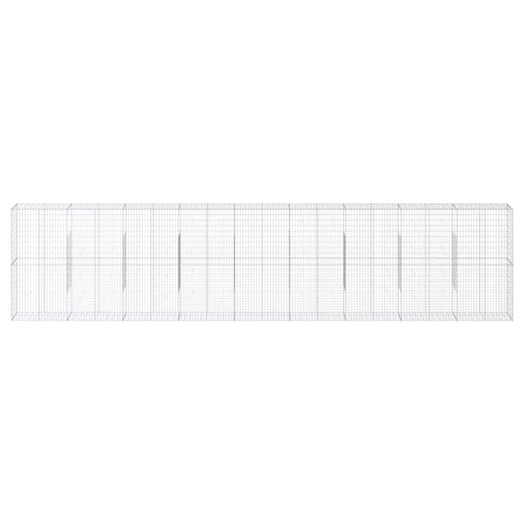 Gabionkurv med deksel 900x50x200 cm galvanisert jern