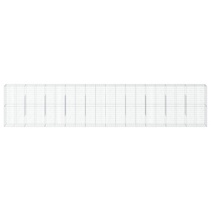 Gabionkurv med deksel 1000x50x200 cm galvanisert jern