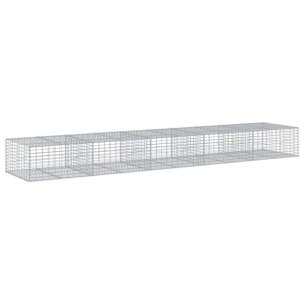 Gabionkurv med deksel 500x100x50 cm galvanisert jern