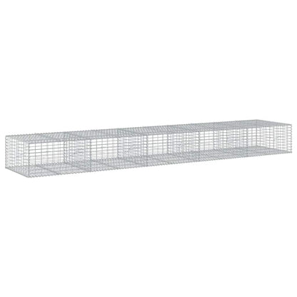 Gabionkurv med deksel 500x100x50 cm galvanisert jern