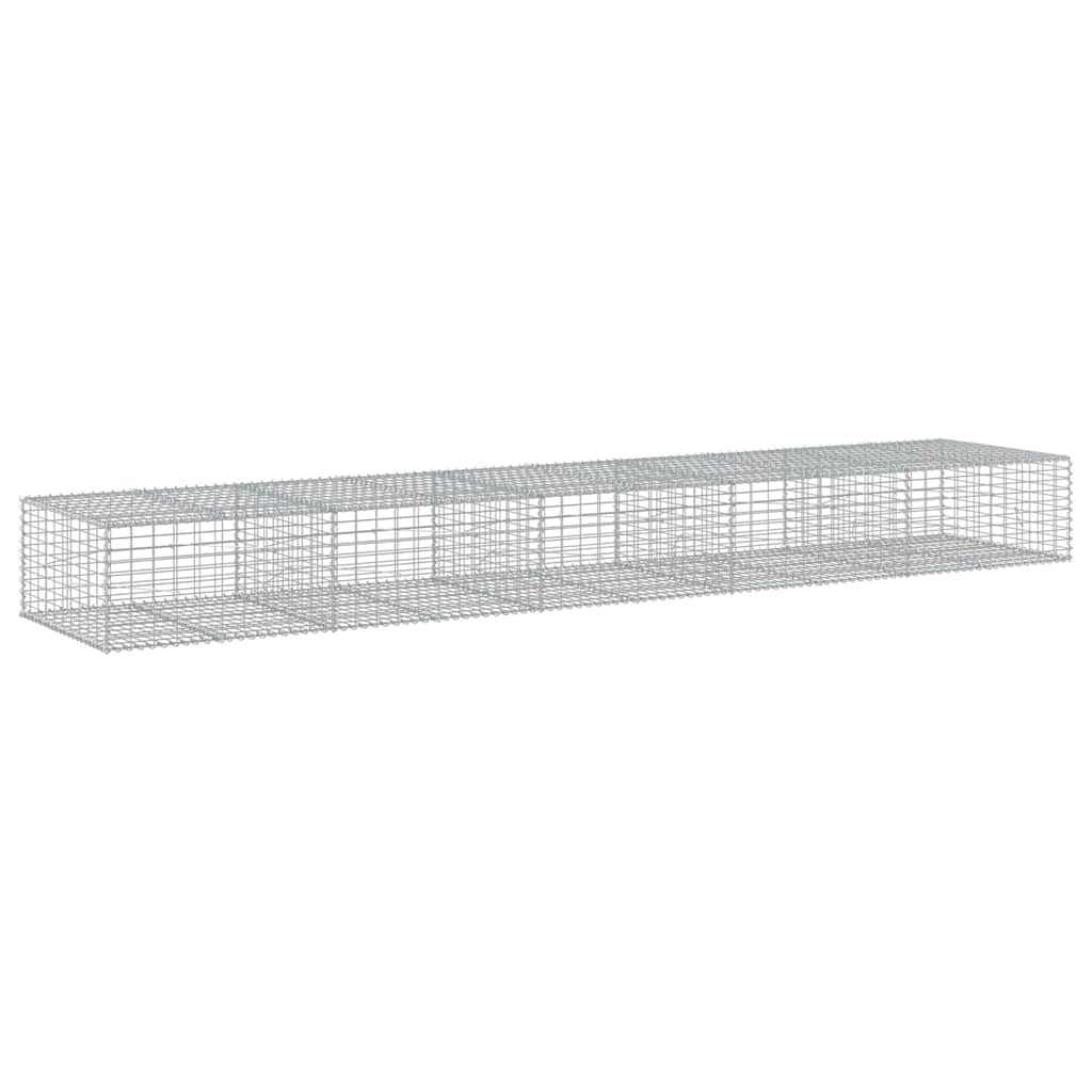 Gabionkurv med deksel 500x100x50 cm galvanisert jern