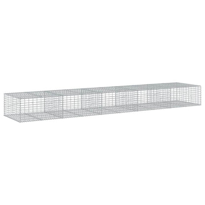Gabionkurv med deksel 500x100x50 cm galvanisert jern