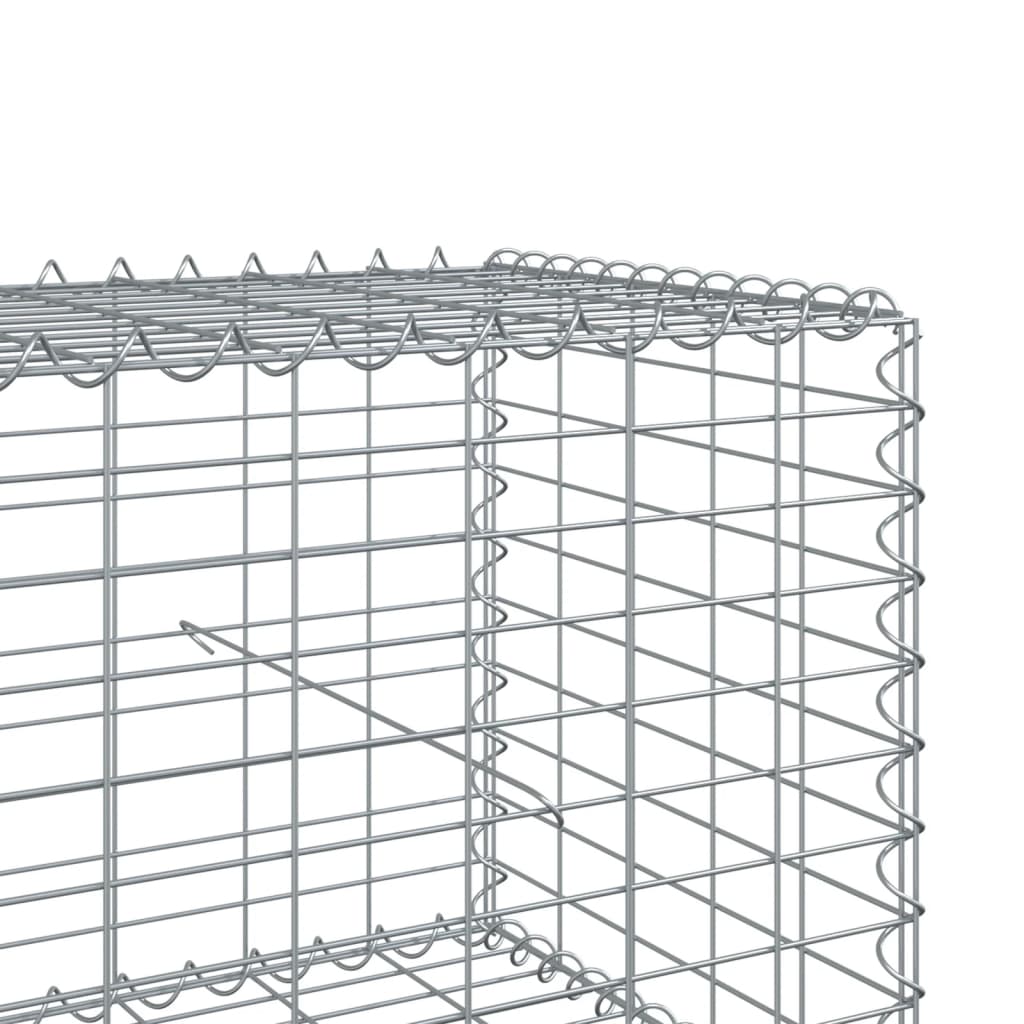 Gabionkurv med deksel 900x100x50 cm galvanisert jern