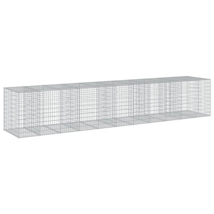 Gabionkurv med deksel 550x100x100 cm galvanisert jern