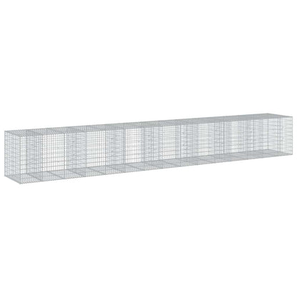 Gabionkurv med deksel 750x100x100 cm galvanisert jern