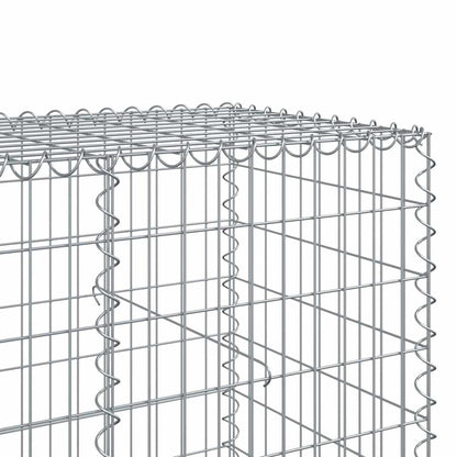 Gabionkurv med deksel 750x100x100 cm galvanisert jern