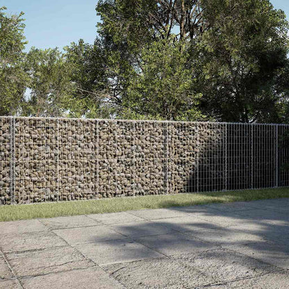 Gabionkurv med deksel 750x100x100 cm galvanisert jern