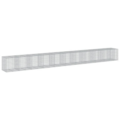 Gabionkurv med deksel 1050x100x100 cm galvanisert jern