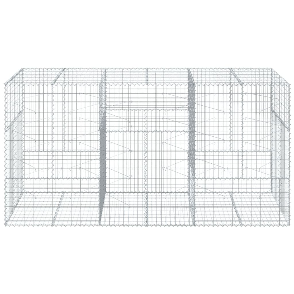Gabionkurv med deksel 300x100x150 cm galvanisert jern