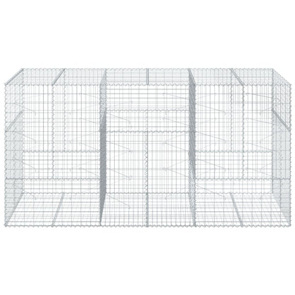 Gabionkurv med deksel 300x100x150 cm galvanisert jern
