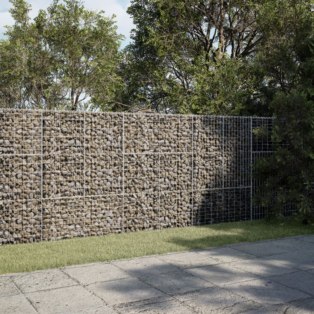 Gabionkurv med deksel 300x100x150 cm galvanisert jern