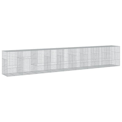 Gabionkurv med deksel 900x100x150 cm galvanisert jern