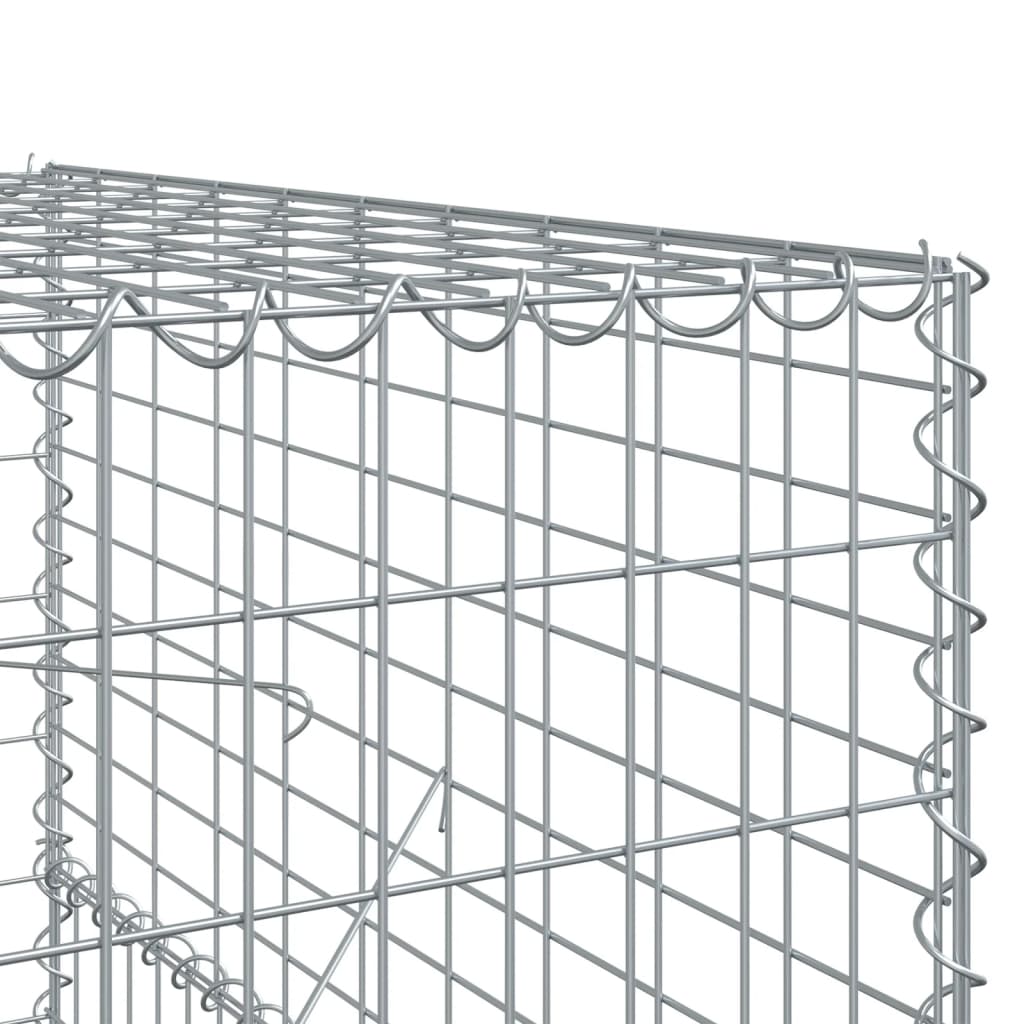 Gabionkurv med deksel 900x100x150 cm galvanisert jern