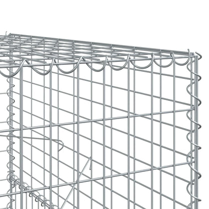 Gabionkurv med deksel 900x100x150 cm galvanisert jern