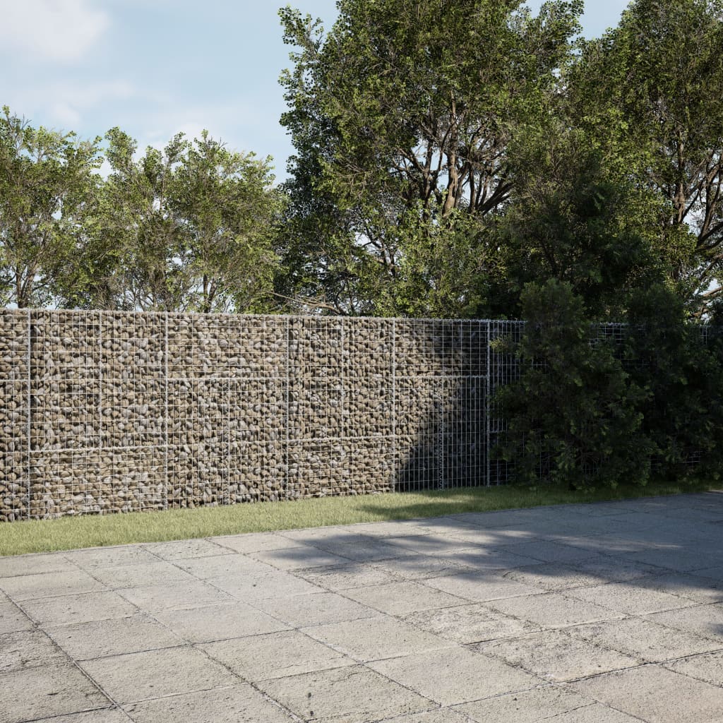 Gabionkurv med deksel 900x100x150 cm galvanisert jern