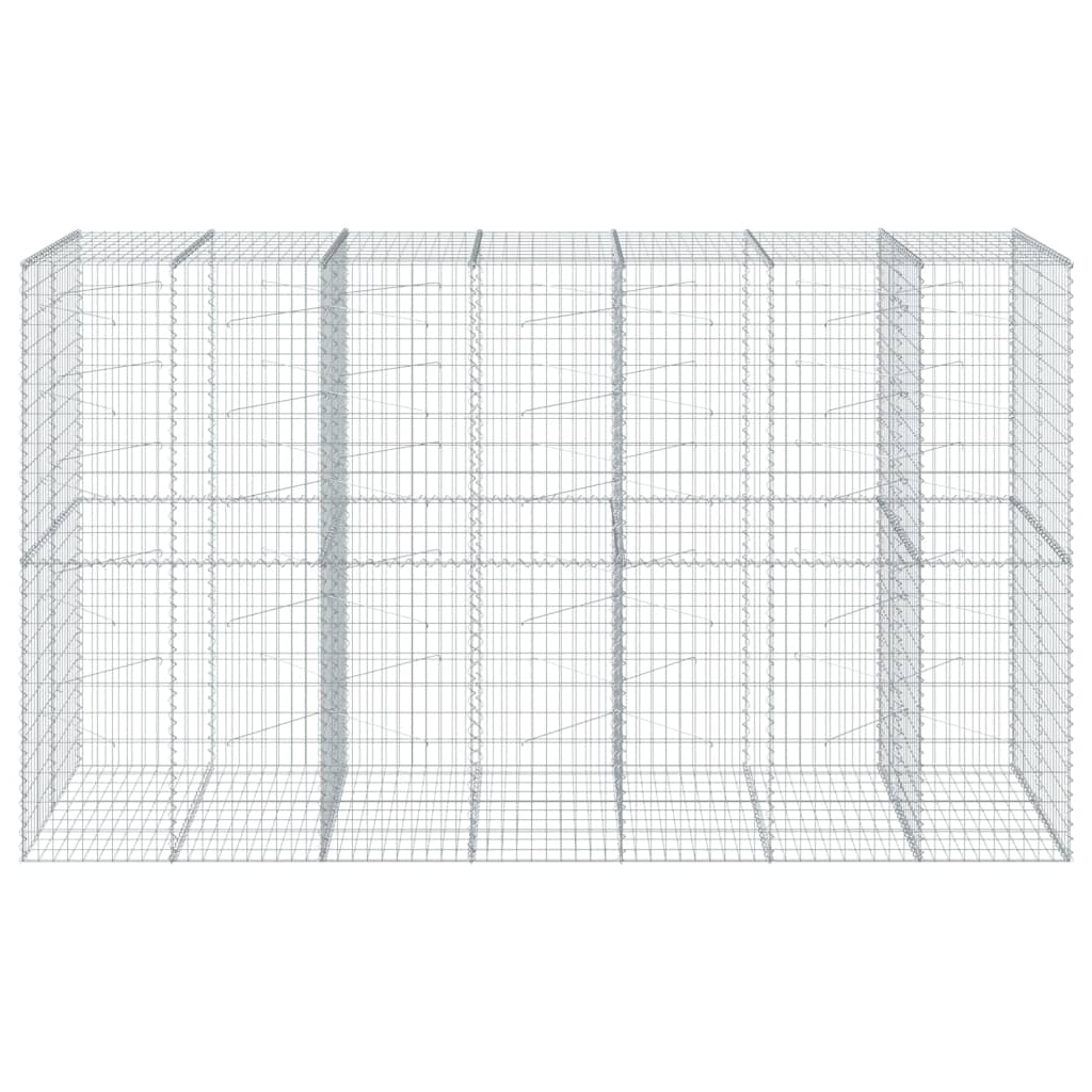 Gabionkurv med deksel 350x100x200 cm galvanisert jern