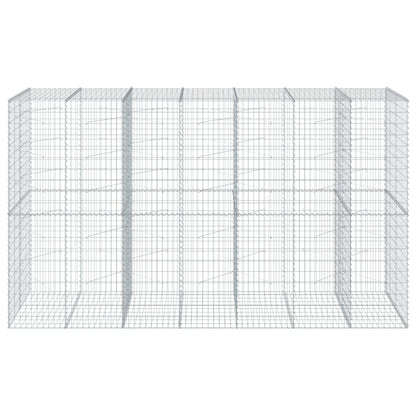 Gabionkurv med deksel 350x100x200 cm galvanisert jern
