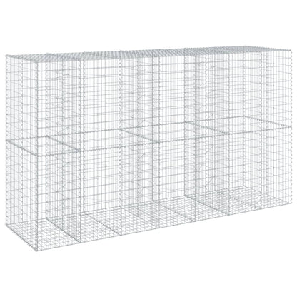 Gabionkurv med deksel 350x100x200 cm galvanisert jern