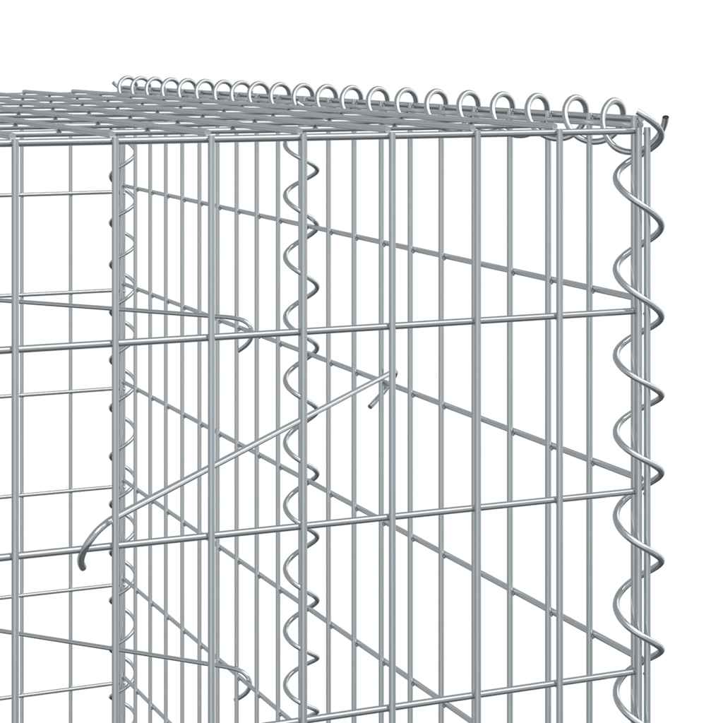 Gabionkurv med deksel 350x100x200 cm galvanisert jern