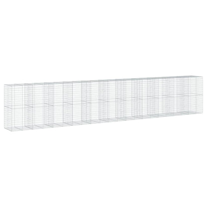 Gabionkurv med deksel 1100x100x200 cm galvanisert jern