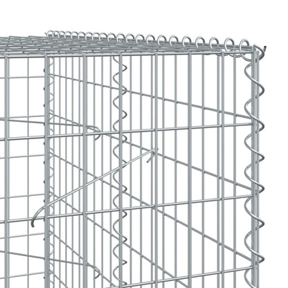 Gabionkurv med deksel 1200x100x200 cm galvanisert jern