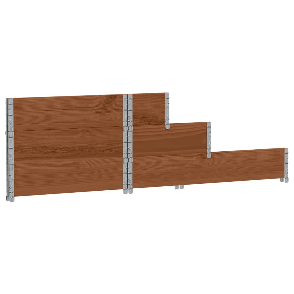 Utendørs Blomsterkasse Plantekasse Tre 3 trinn Brun 120x80 cm heltre furu