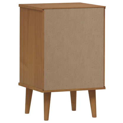 Nattbord Sengbord Brun MOLDE 40x35x65 cm heltre furu